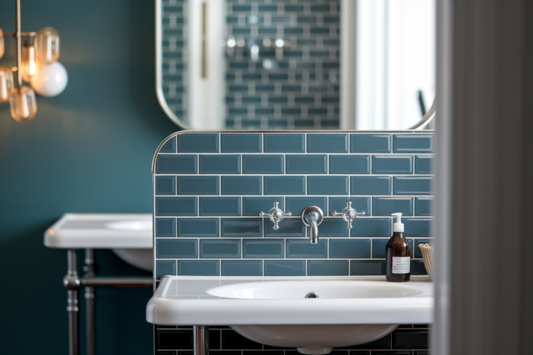 Carrelage Mi-Hauteur Salle de Bain : Quelle Hauteur au-dessus du Lavabo ?