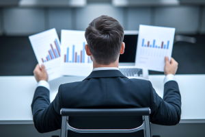 dirigeant-dos-ordinateur-documents-flous