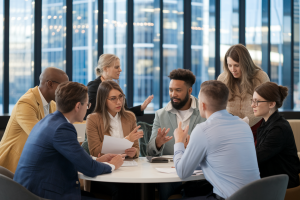 groupe-divers-reunion-bureau-moderne